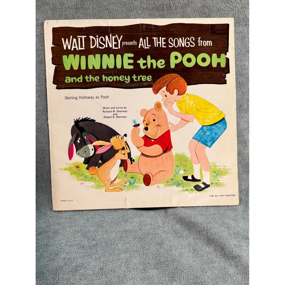 Vintage Disney Winnie the Pooh and the Honey Tree Vinyl Record 1965 DQ-1277 Set